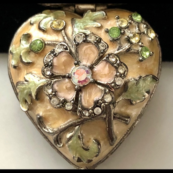 Jay Strongwater Accessories - Jay Strongwater Enamel & Crystal Heart Box